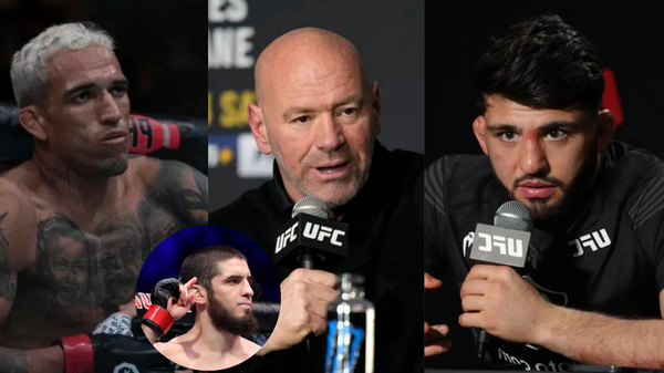 Charles Oliveira,Dana White,Islam Makhachev,Arman Tsarukyan