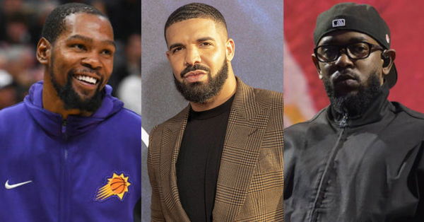 Kevin Durant, Drake, Kendrick Lamar