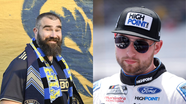 Jason Kelce and Chase Briscoe