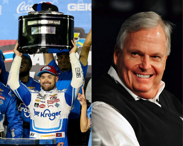 Ricky Stenhouse Jr and Hendrick Motorsports owner Rick Hendrick