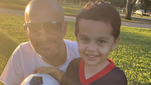 Jon Anik and his son
