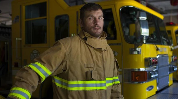 Stipe Miocic in Firefighter uniform