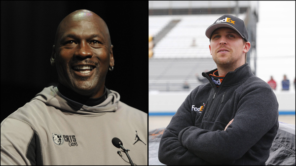 Michael Jordan and Denny Hamlin