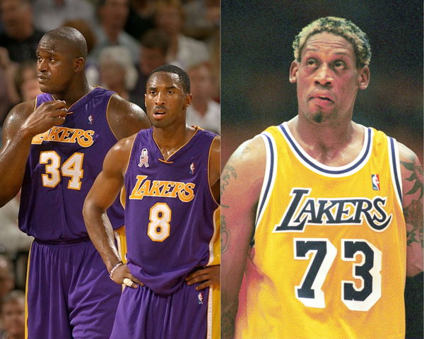 Dennis Rodman, Kobe Bryant and Shaquille O&#8217;Neal