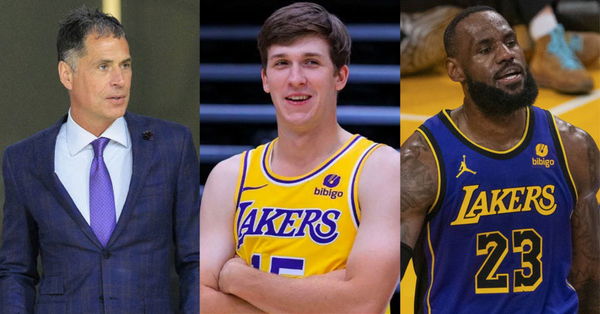 Rob Pelinka, Austin Reaves, LeBron James