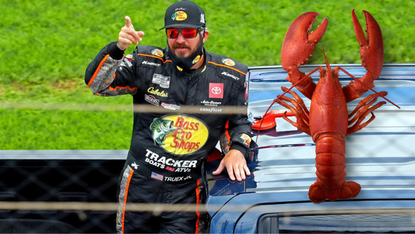 Martin truex jr and a lobster