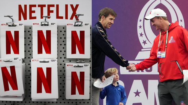 Peyton Manning and Netflix Logo