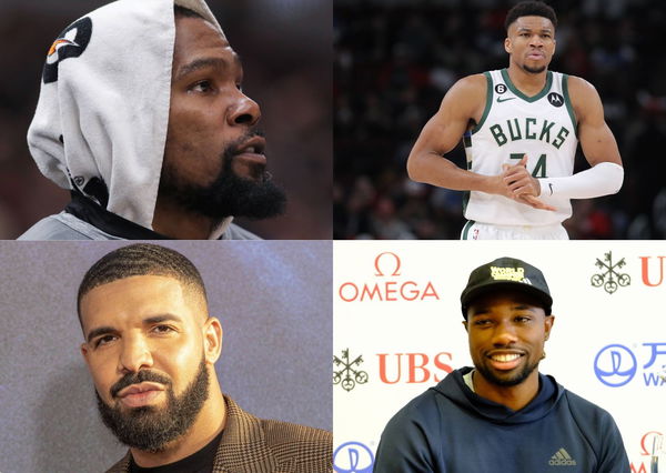 Giannis Antetokounmpo, Kevin Durant, Noah Lyles, Drake