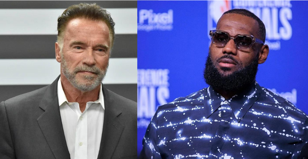 Arnold Schwarzenegger and LeBron James Collage