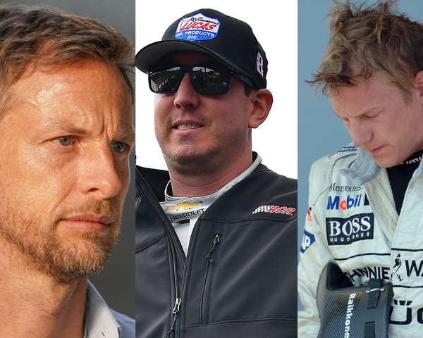 Kyle Busch, Jenson Button and Kimi Raikkonen