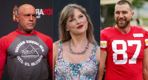 Joe Rogan and Taylor Swift and Travis Kelce