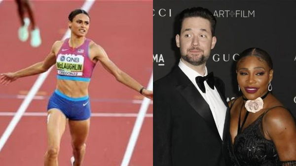 Sydney McLaughlin-Levrone, Serena Williams, and Alexis Ohanian