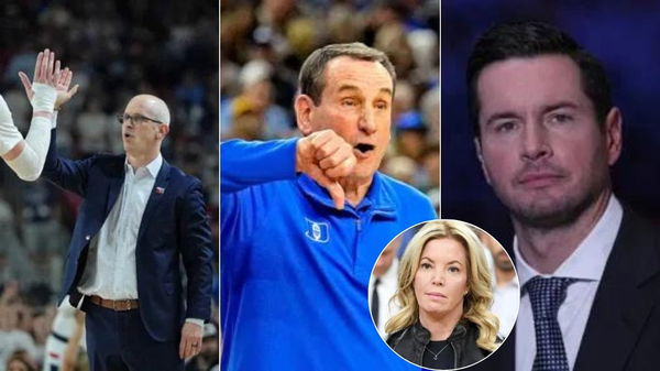 Coach K, Dan Hurley, JJ Redick, Jeanie Buss