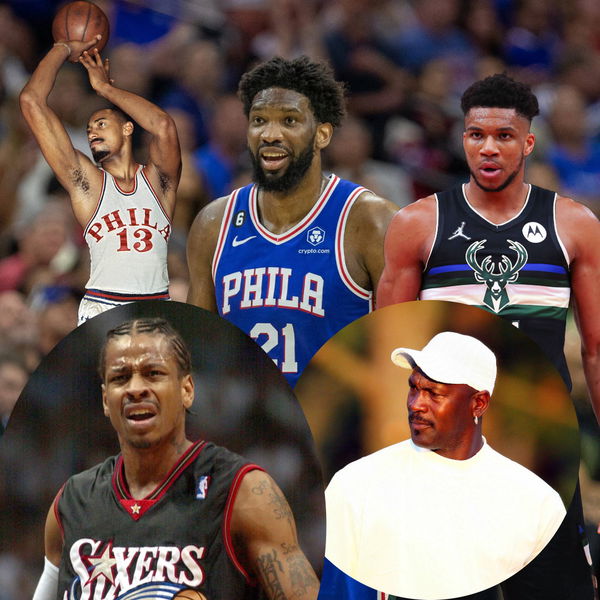 Joel Embiid, Giannis Antetokounmpo, Michael Jordan, Allen Iverson, Wilt Chamberlain