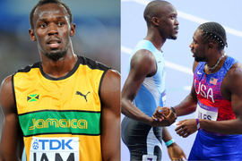 Usain Bolt, Noha Lyles and Letsile Tebogo (1)
