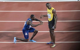 Usain Bolt and Justin Galtin