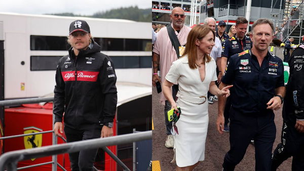 Valtteri Bottas, Geri Horner, and Christian Horner