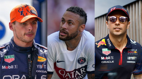 Max Verstappen, Neymar Jr. and Sergio Perez