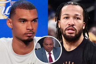 Victor Wembanyama, Jalen Brunson and Charles Barkley