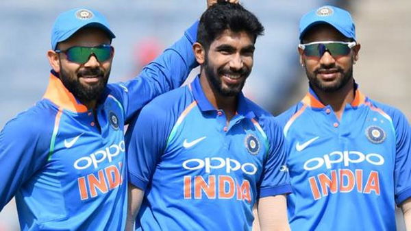 Virat Kohli, Jasprit Bumrah, Shikhar Dhawan