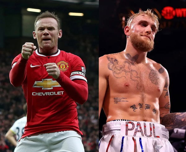 Wayne Rooney and Jake Paul