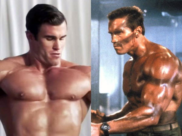 Calum Von Moger and Arnold Schwarzenegger