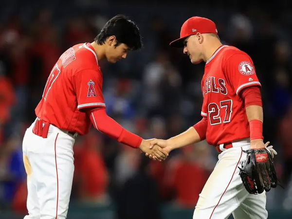 Shohei Ohtani and Mike Trout