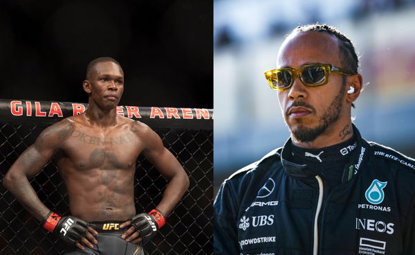 Israel Adesanya and Lewis Hamilton