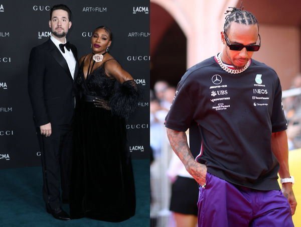 Alexis Ohanian, Serena Williams and Lewis Hamilton