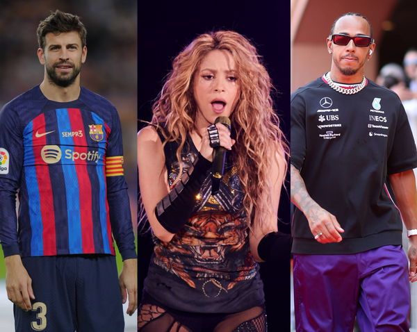 Gerard Pique. Shakira and Lewis Hamilton