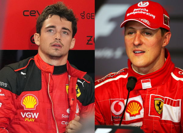 Charles Leclerc and Michael Schumacher