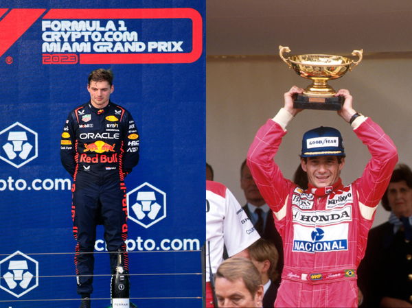 Max Verstappen and Ayrton Senna