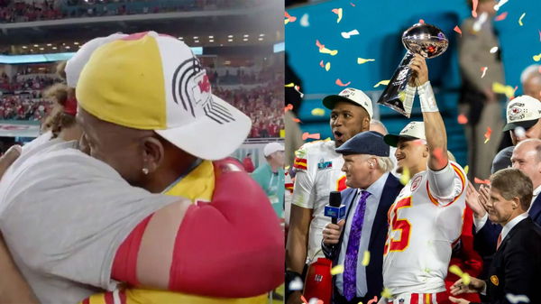 Patrick Mahomes with his father