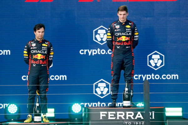 Sergio Perez and Max Verstappen