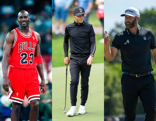 Michael Jordan, Lando Norris and Dustin Johnson