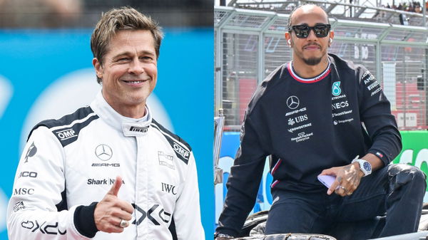 Brad Pitt and Lewis Hamilton