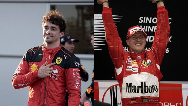 Charles Leclerc and Michael Schumacher