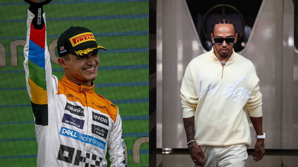 Lando Norris and Lewis Hamilton