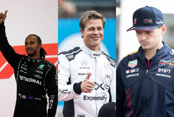 Lewis Hamilton, Brad Pitt and Max Verstappen