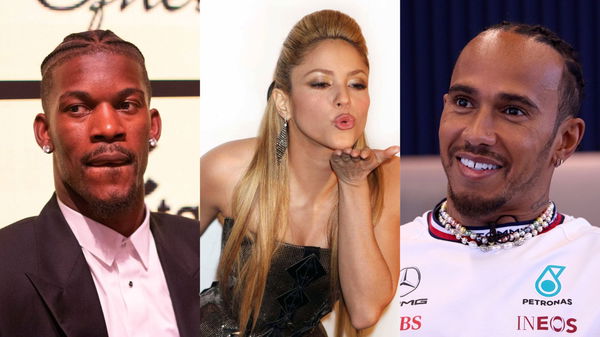 Jimmy Butler, Shakira and Lewis Hamilton