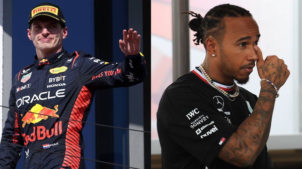 Max Verstappen and Lewis Hamilton