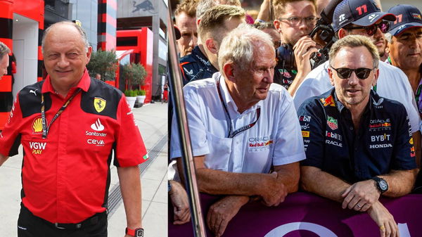 Frederic Vasseur, Helmut Marko and Christian Horner