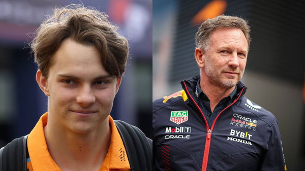 Oscar Piastri and Christian Horner