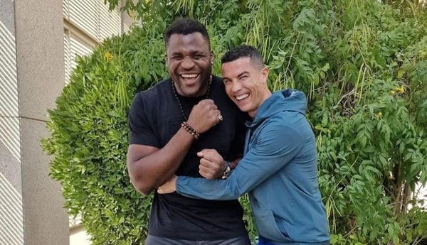 Francis Ngannou and Cristiano Ronaldo