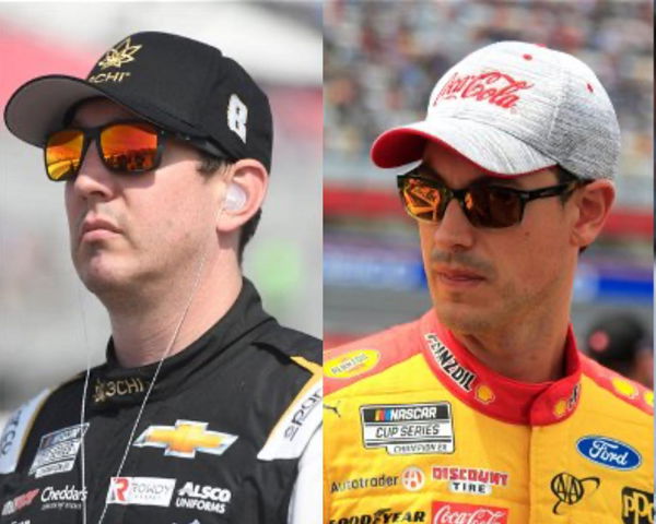 Joey Logano and Kyle Busch