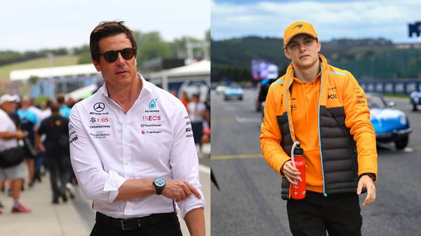 Toto Wolff and Oscar Piastri