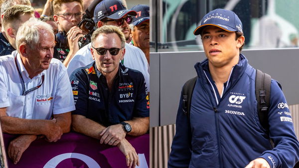 Helmut Marko, Christian Horner and Nyck De Vries