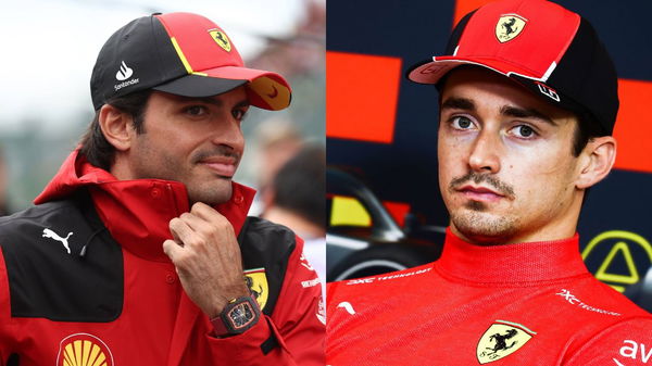 Carlos Sainz (L) and Charles Leclerc (R)