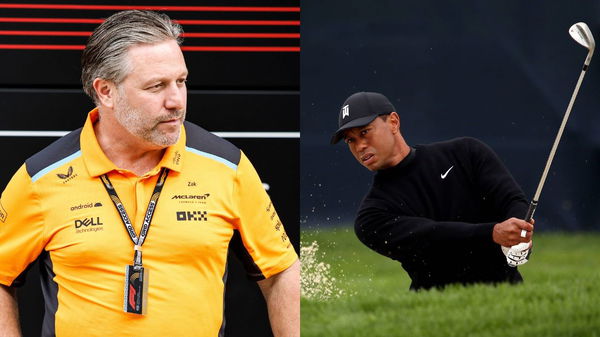 Zak Brown and Tiger Woods