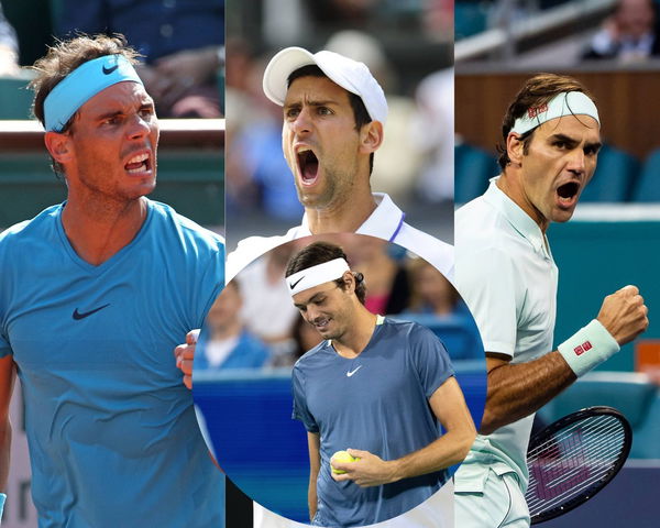 Rafael Nadal, Novak Djokovic, Roger Federer, Taylor Fritz